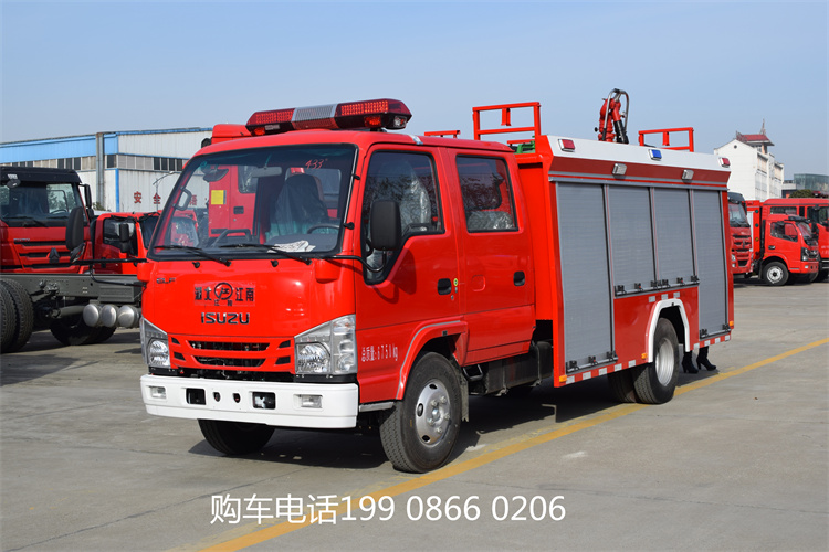 2噸五十鈴藍牌水罐消防車